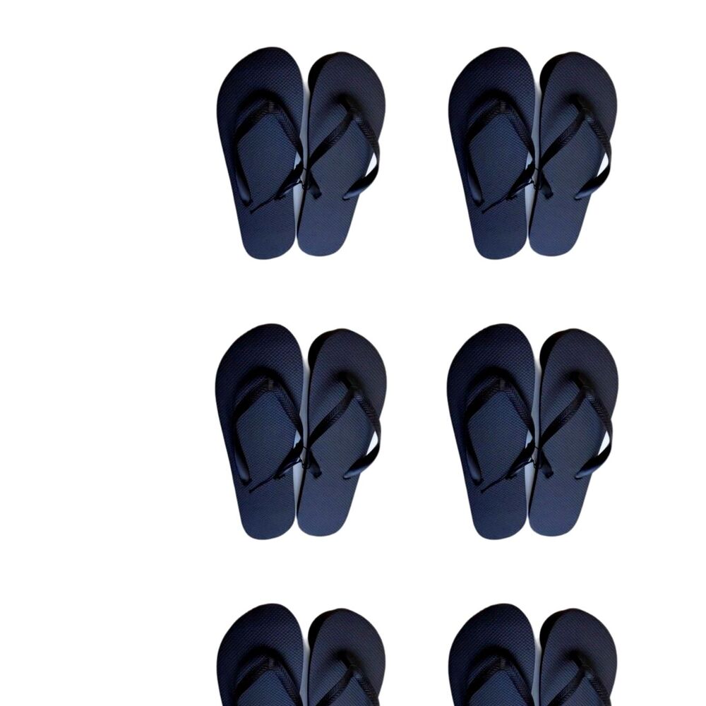 West Loop Men's NEW Black Flip Flops (Reseller's Bundle of 6) Sizes L & XL